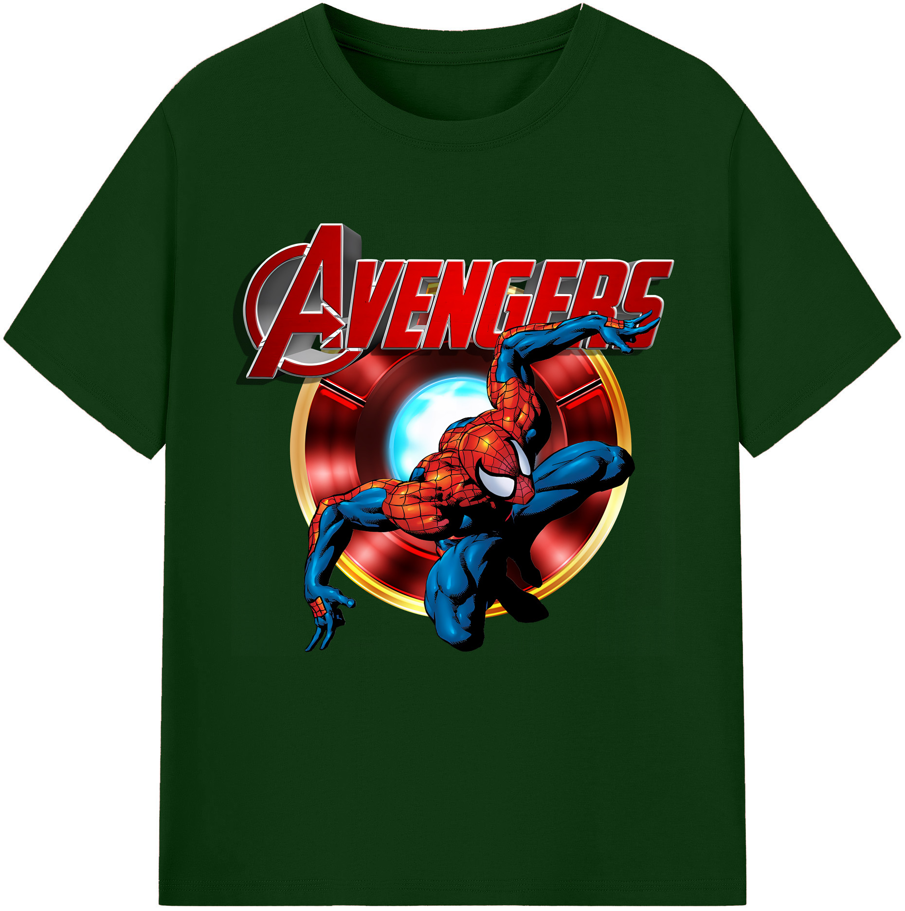 （画像用） Spider Man スパイダーマン 綿100％半袖Tシャツ（フロントプリント）